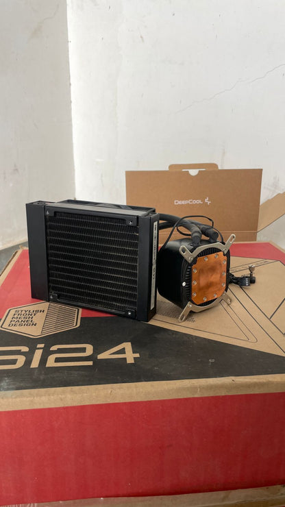 DeepCool LE300 120mm LED Lighting Anti-Leak Technology Liquid CPU Cooler AIO Used CPU Cooler
