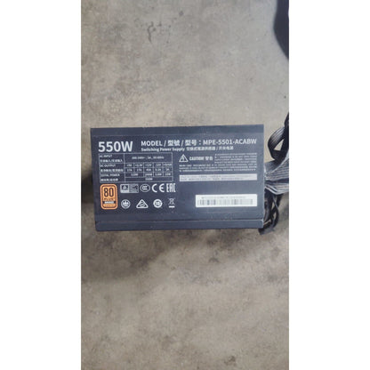 Cooler Master MWE 550 80 Plus Bronze Certified 550 Watts Used PSU