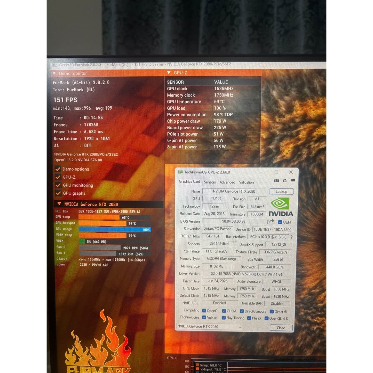 ZOTAC GAMING GeForce RTX 2080 AMP 8GB Used GPU