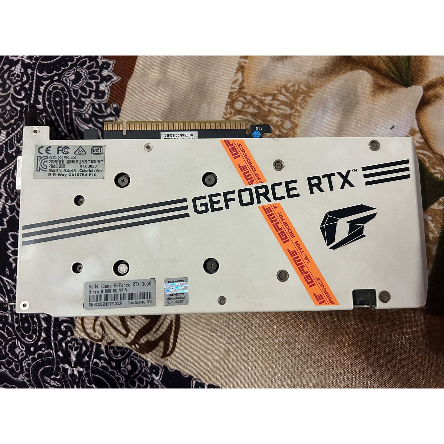 Colorful iGame GeForce RTX 3050 Ultra W DUO OC V2 8GB Used GPU (Under Warranty)