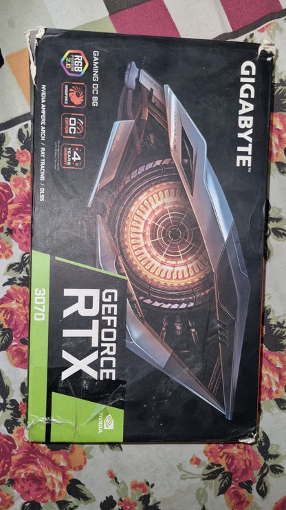 GIGABYTE RTX 3070 Gaming OC 3X WINDFORCE Fans 8GB Used GPU