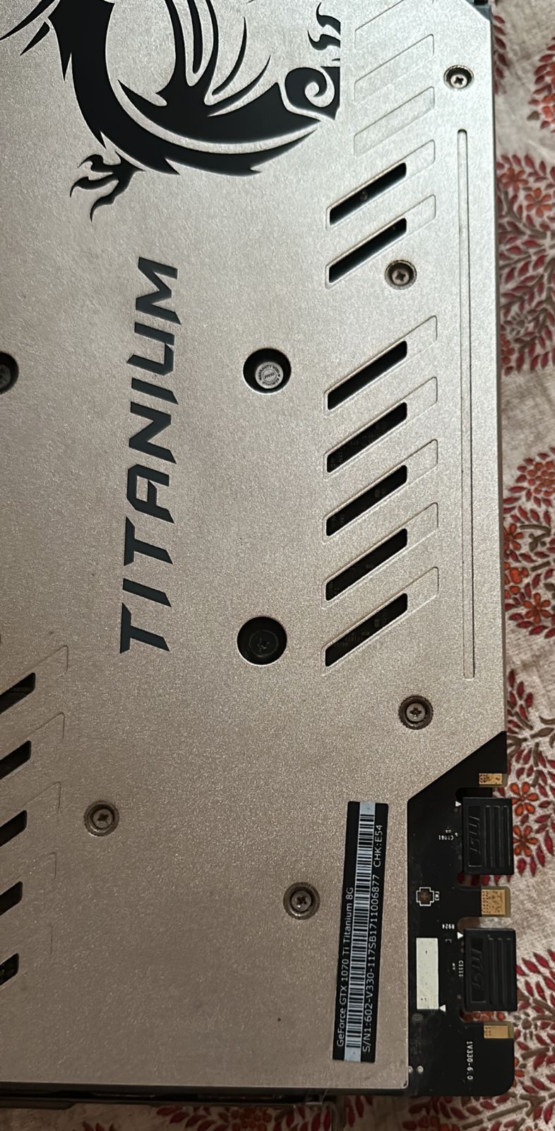 MSI GeForce GTX 1070 Ti Titanium 8GB Used GPU