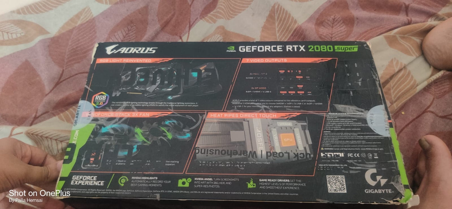GIGABYTE AORUS RTX 2080 SUPER 8GB Used GPU