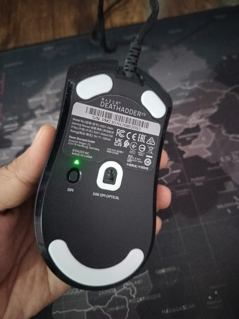 DeathAdder V3 Wired Gaming Mouse 59g Ultra Lightweight Used Mouse