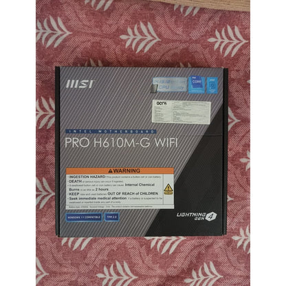 MSI PRO H610M-G WIFI DDR5 LGA1700 Micro ATX Used Motherboard