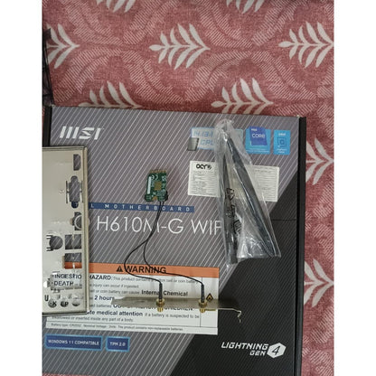 MSI PRO H610M-G WIFI DDR5 LGA1700 Micro ATX Used Motherboard