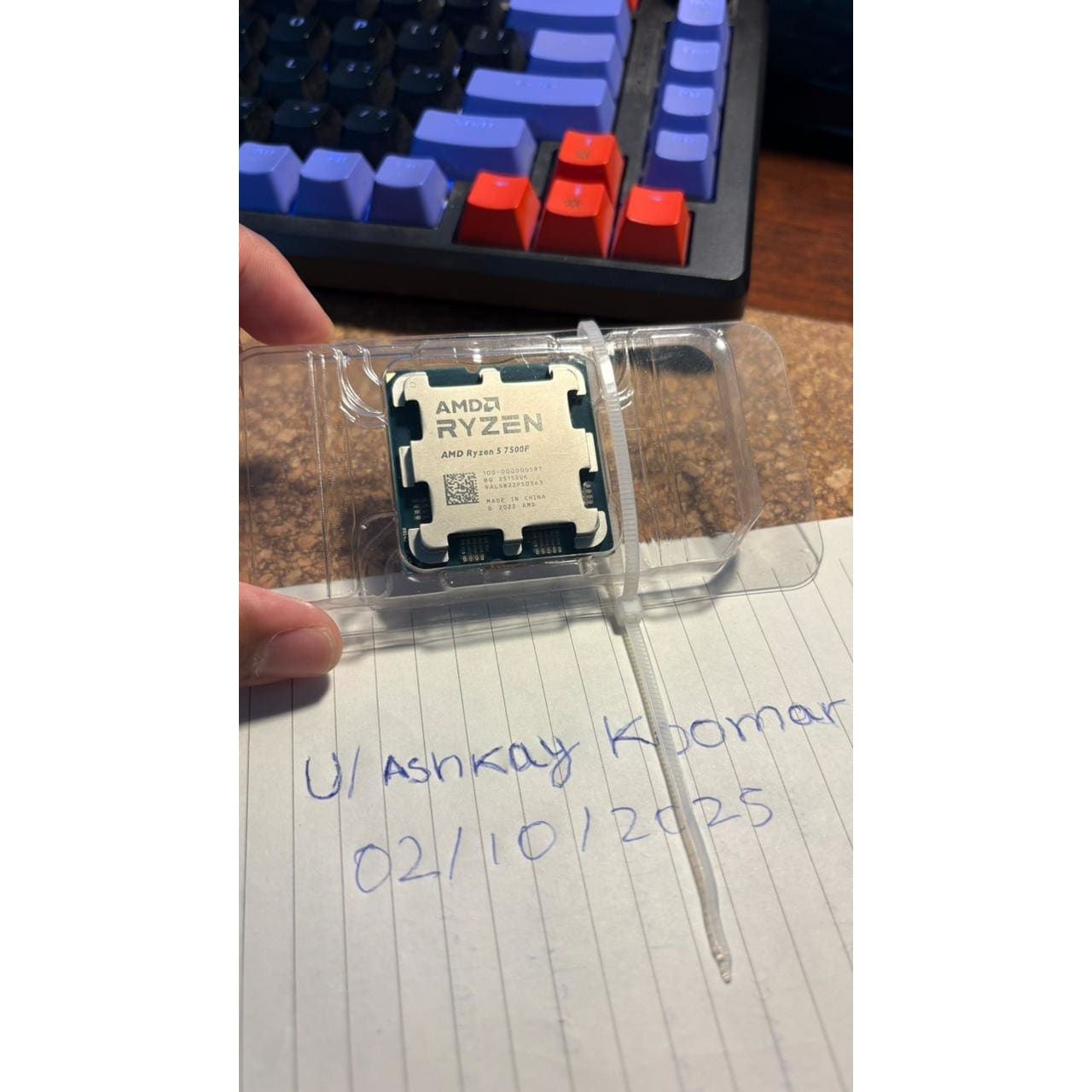 AMD Ryzen 5 7500F 6 cores 12 Threads 32 MB Upto 5 GHz AM5 Used CPU