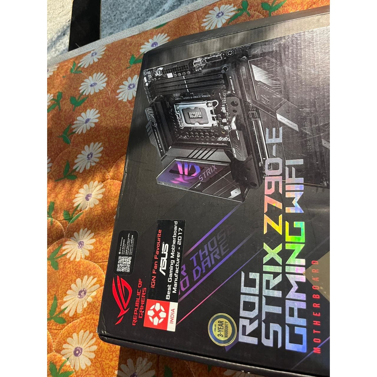 ASUS ROG Strix Z790-E Gaming WiFi LGA 1700 ATX with 18 + 1 Power Stages, DDR5, WiFi 6E, USB 3.2 Gen 2x2 Type-C, AI Overclocking, AI Cooling II, and Aura Sync RGB Lighting Used Motherboard - Computify.in