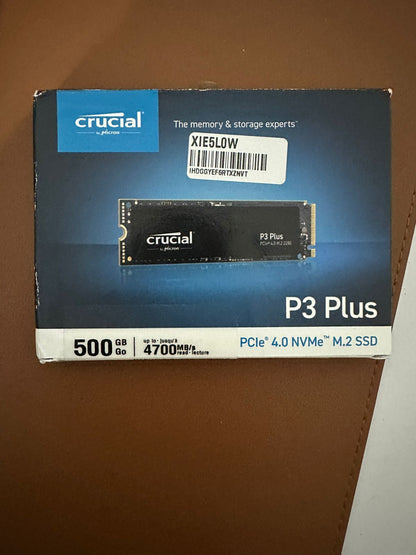 Crucial P3 Plus 500GB PCIe 4.0 3D NAND NVMe M.2 Used SSD