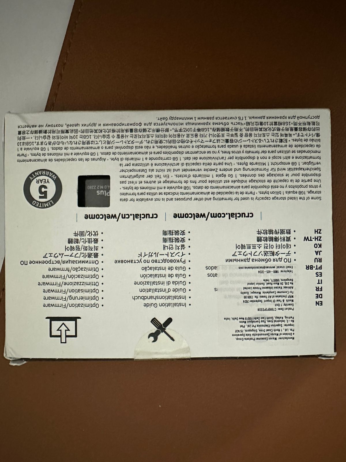Crucial P3 Plus 500GB PCIe 4.0 3D NAND NVMe M.2 Used SSD