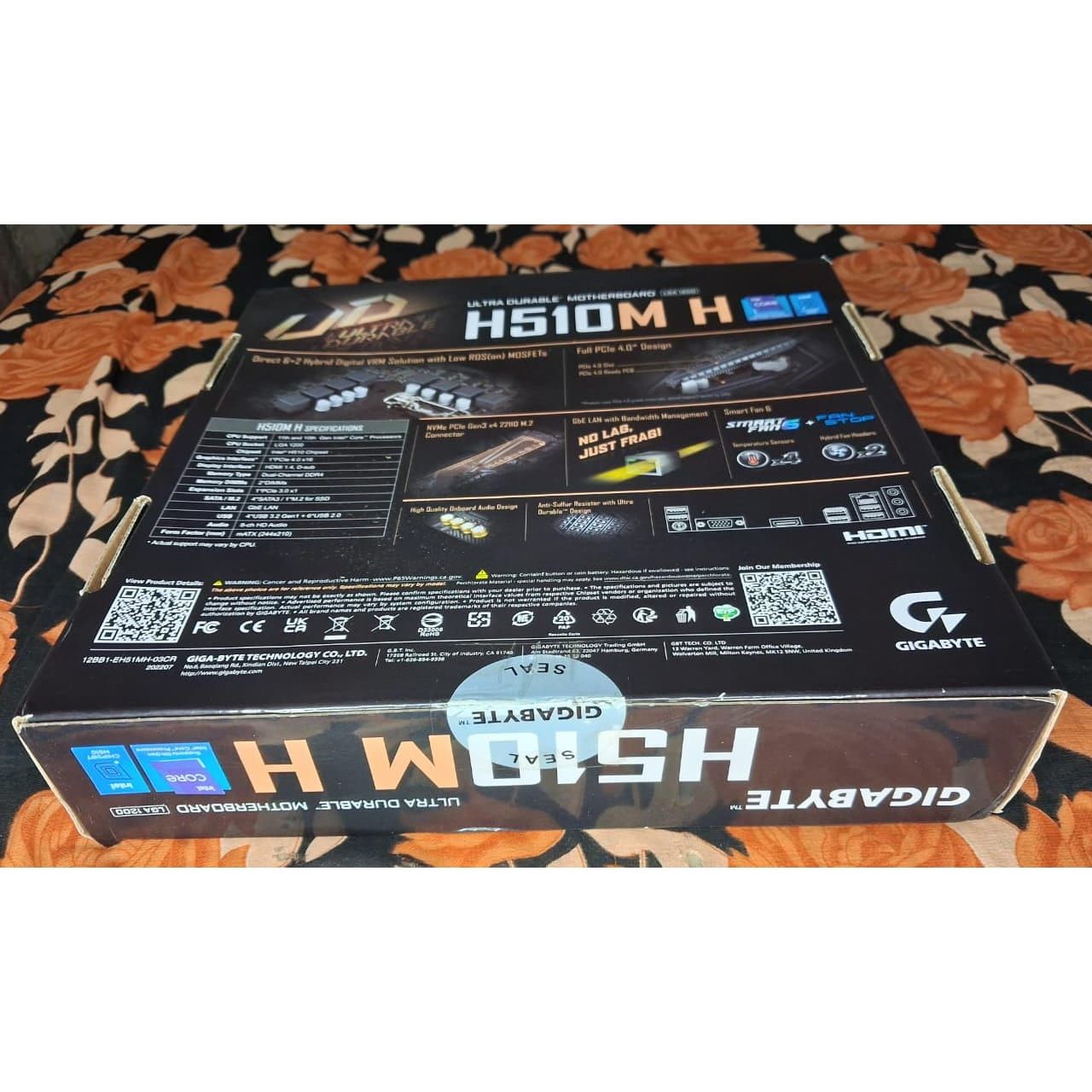 Gigabyte H510M H Ultra Durable DDR4 LGA1200 Micro ATX Used Motherboard - Computify.in