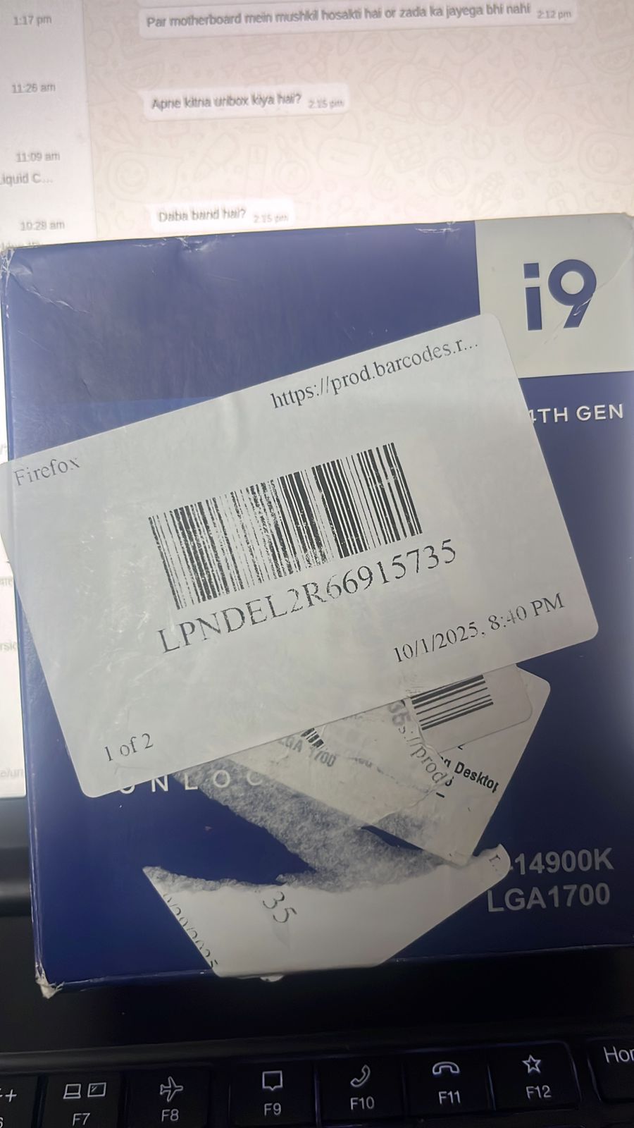 Intel Core i9 14900K 24 Cores 32 Threads 6.0GHz | 152MB Cache Used CPU