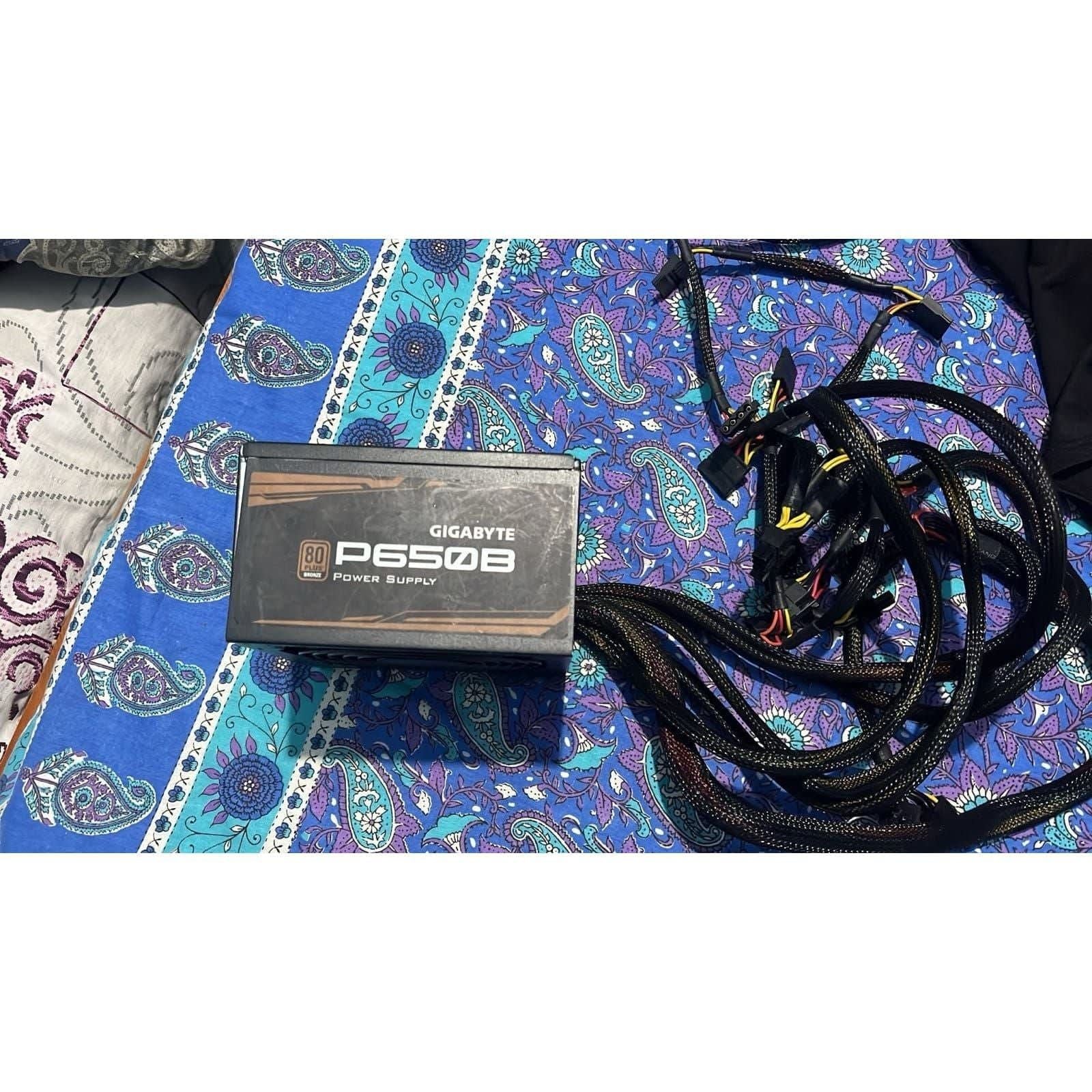 GIGABYTE P650B 650 Watts 80 Plus Bronze Power Supply Used PSU - Computify.in