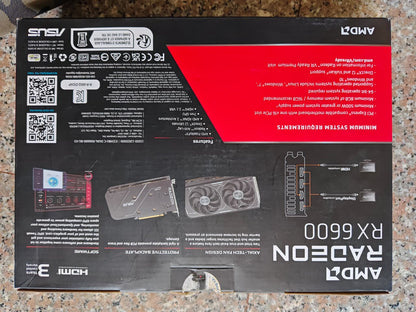 ASUS Dual Radeon RX 6600 V3 8GB Used GPU