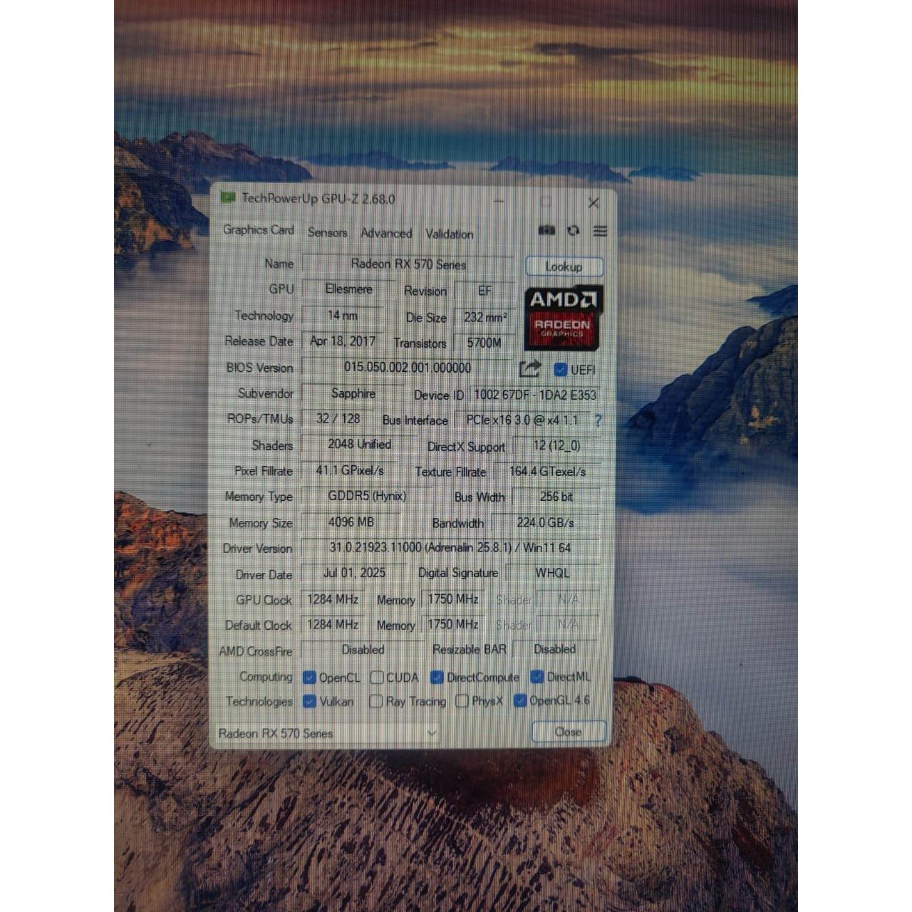 Sapphire Pulse Radeon RX 570 4GB Used GPU