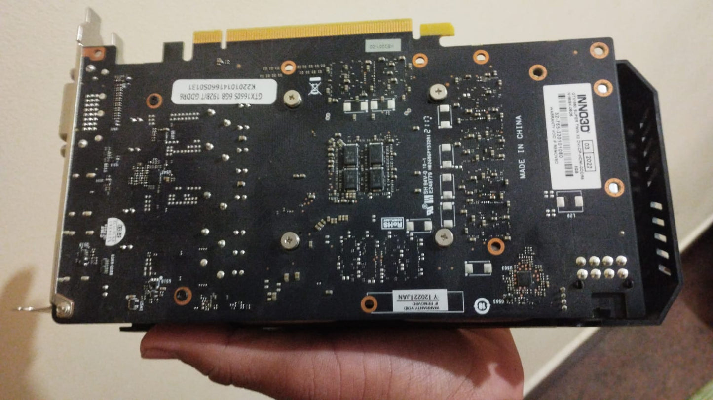 Inno3D GTX 1660 super 6gb GDDR6 Used GPU