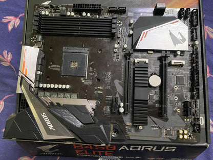 GIGABYTE B450 AORUS Elite ATX AM4 Socket DDR4 Used Motherboard