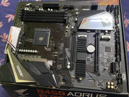 GIGABYTE B450 AORUS Elite ATX AM4 Socket DDR4 Used Motherboard