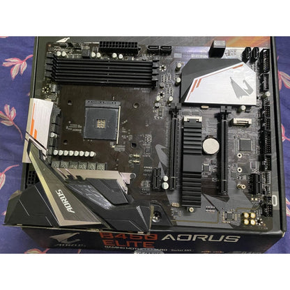 GIGABYTE B450 AORUS Elite ATX AM4 Socket DDR4 Used Motherboard