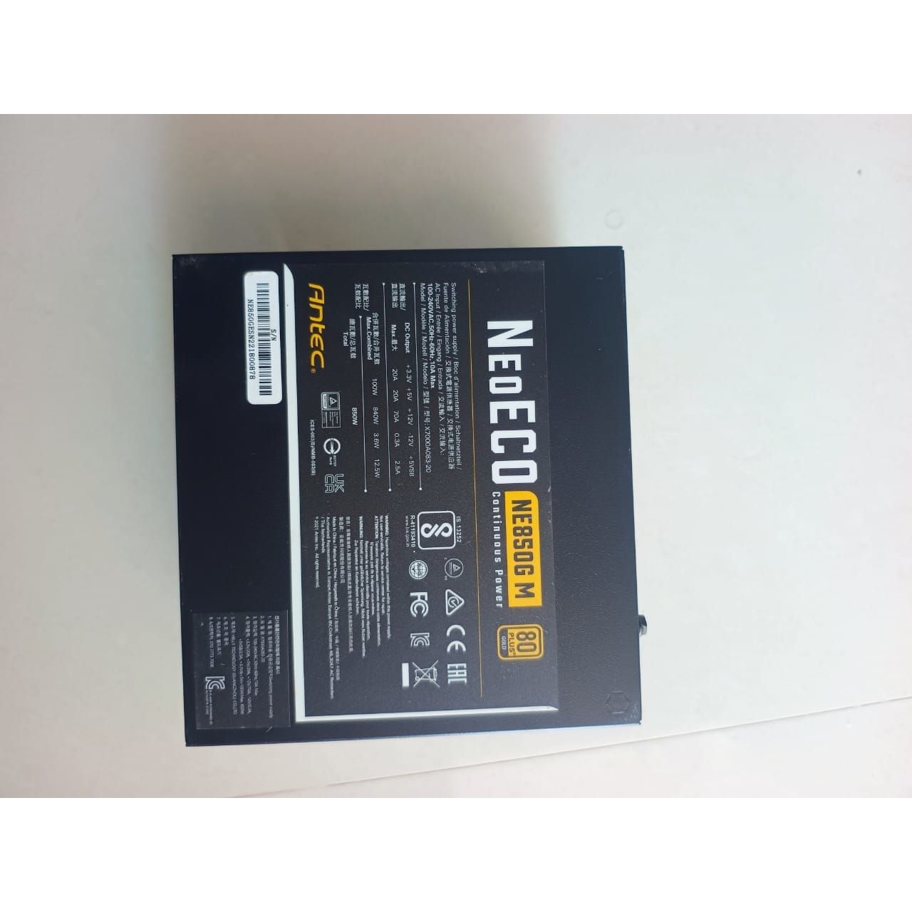 Antec NeoECO NE850G M ATX 3.0 850 Watts Full Modular PSU, 80 Plus Gold Certified Used PSU - Computify.in