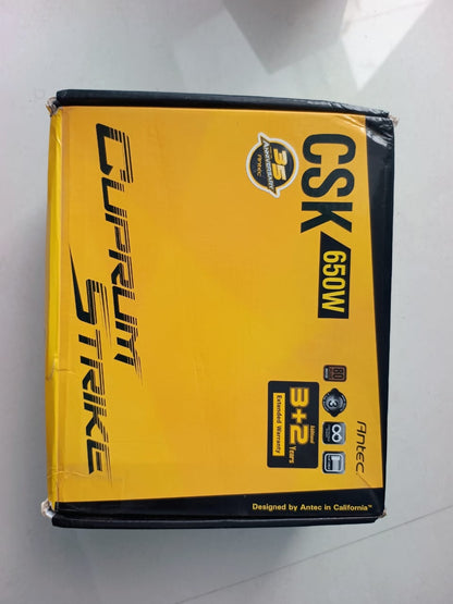 Antec CSK650 Bronze 80 Plus Power Supply 650 Watts Non-Modular Used PSU
