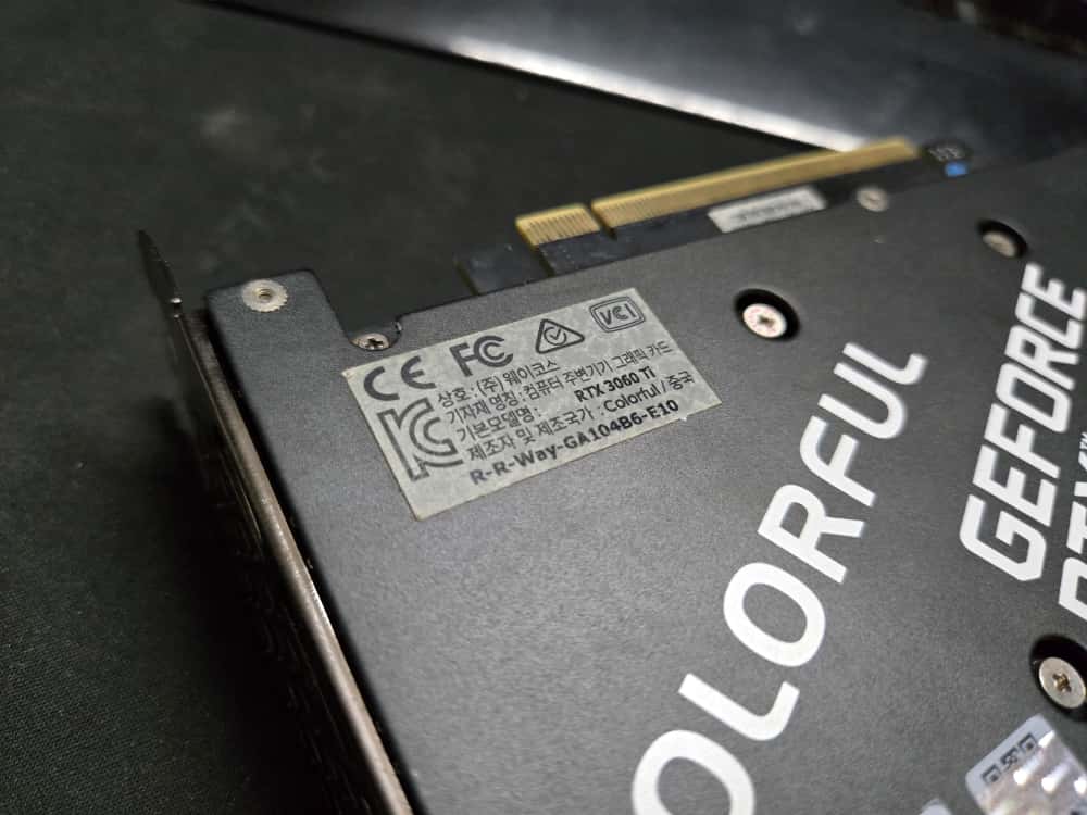 COLORFUL RTX 3060 Ti NB Battle AX Dual Fan 8GB Used GPU