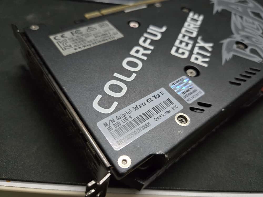 COLORFUL RTX 3060 Ti NB Battle AX Dual Fan 8GB Used GPU