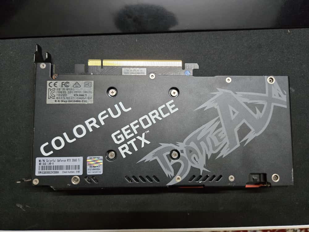 COLORFUL RTX 3060 Ti NB Battle AX Dual Fan 8GB Used GPU