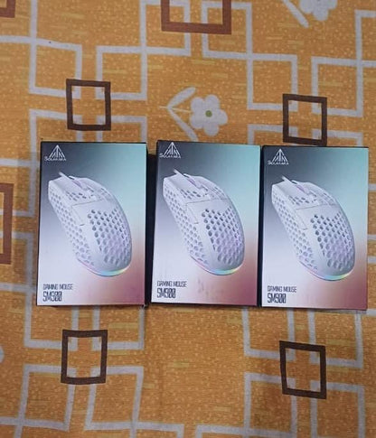 SOLAKAKA RGB with Honeycomb Shell Adjustable 12800 DPI 7 Programmable Buttons Lightweight Gaming Used Mouse