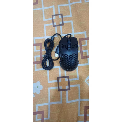 SOLAKAKA RGB with Honeycomb Shell Adjustable 12800 DPI 7 Programmable Buttons Lightweight Gaming Used Mouse