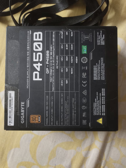 GIGABYTE P450B 450 Watts 80 Plus Bronze Power Supply Used PSU