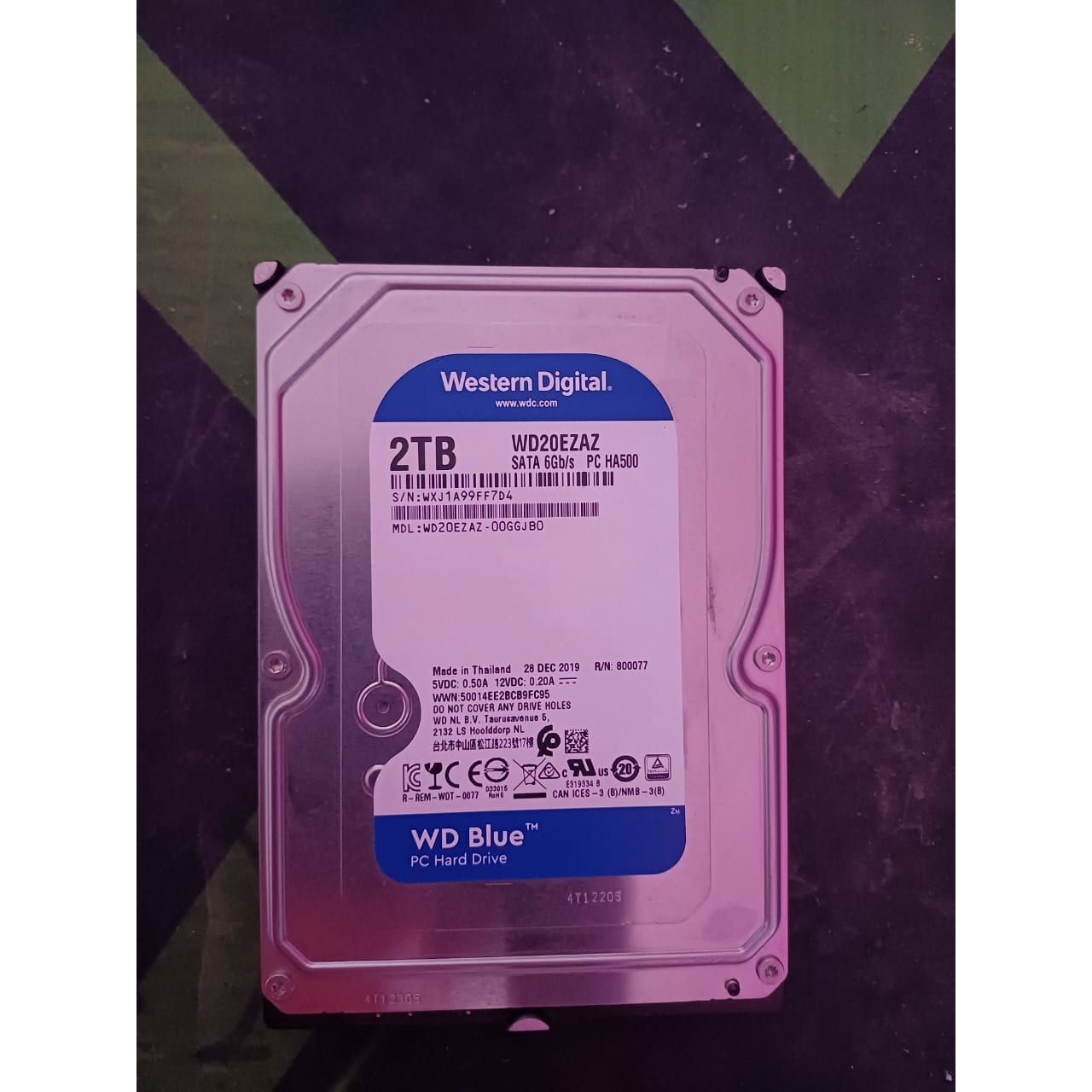 Western Digital 2TB WD Blue 3.5 SATA 6 Gb/s PC Hard Drive Used HDD