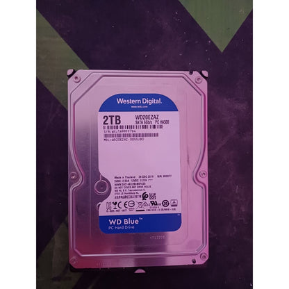 Western Digital 2TB WD Blue 3.5 SATA 6 Gb/s PC Hard Drive Used HDD