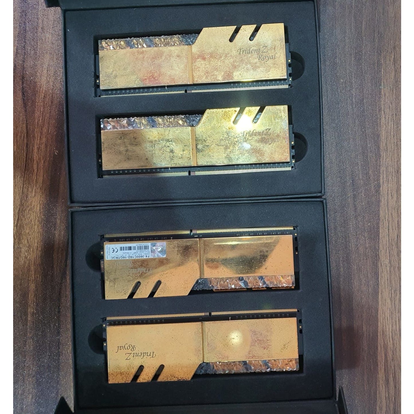 G.SKILL Trident Z Royal 16GB (8GB x 2) 3600MHz DDR4 RGB Gold CL16 Used RAM