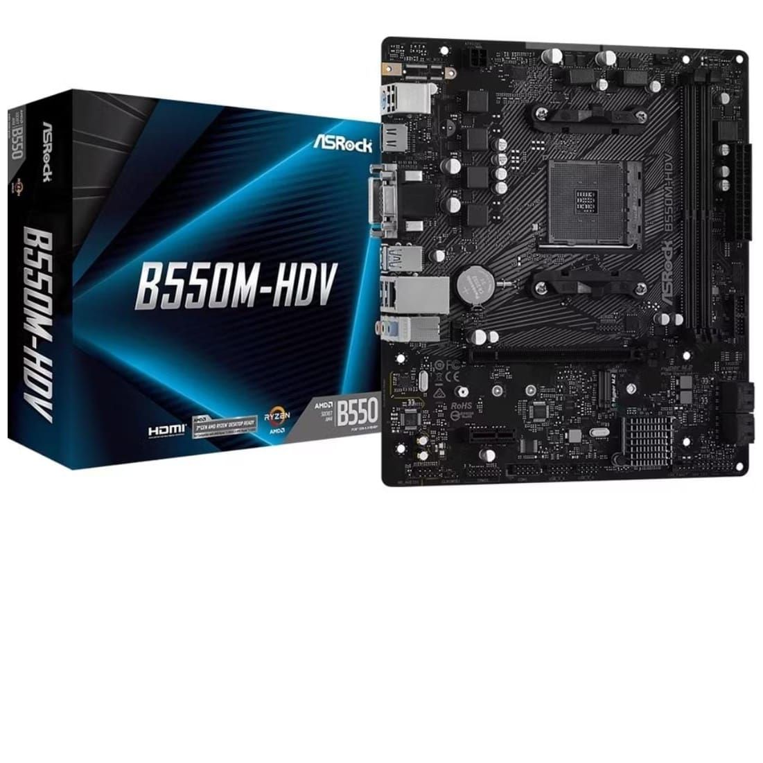 ASRock B550M-HDV AMD AM4 Ryzen Micro ATX DDR4 Used Motherboard - Computify.in