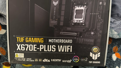 ASUS TUF Gaming X670E-PLUS WiFi AMD Ryzen AM5 ATX  PCIe 5.0, DDR5 Used Motherboard