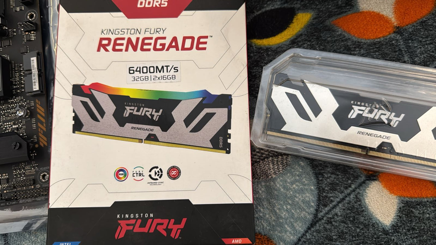 Kingston Fury Renegade RGB 32GB (16GBx2) 6400MT/s DDR5 CL32 Used RAM