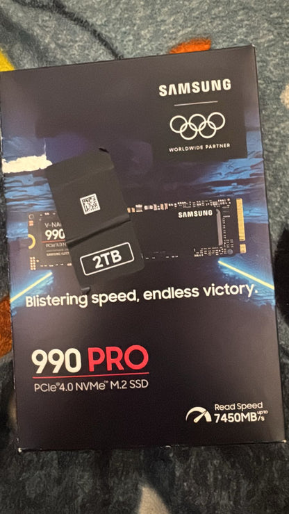 Samsung 990 PRO 2TB PCIe 4.0 M.2 Seq. Read Speeds Up to 7,450 MB/s Used SSD