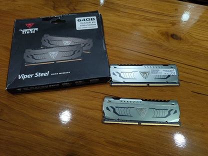 Patriot Memory Viper Steel 64GB (2X32GB) 3600MHz CL18 Used RAM