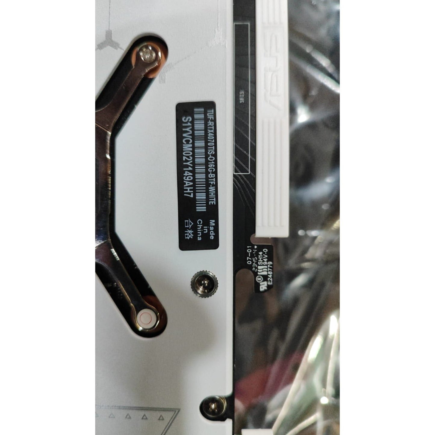 ASUS TUF Gaming RTX 4070 Ti SUPER BTF WHITE OC Edition 16GB Used GPU