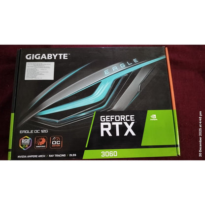GIGABYTE GeForce RTX 3060 Eagle OC Edition 12GB 2X WINDFORCE Fans Used GPU