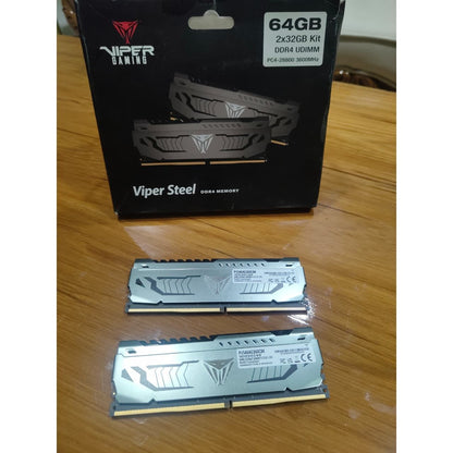 Patriot Memory Viper Steel 64GB (2X32GB) 3600MHz CL18 Used RAM - Computify.in