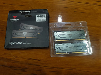 Patriot Memory Viper Steel 64GB (2X32GB) 3600MHz CL18 Used RAM