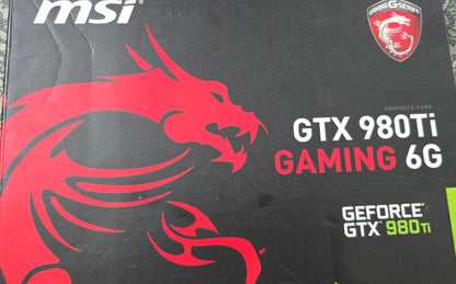 MSI GeForce GTX 980 Ti GAMING 6GB Used GPU