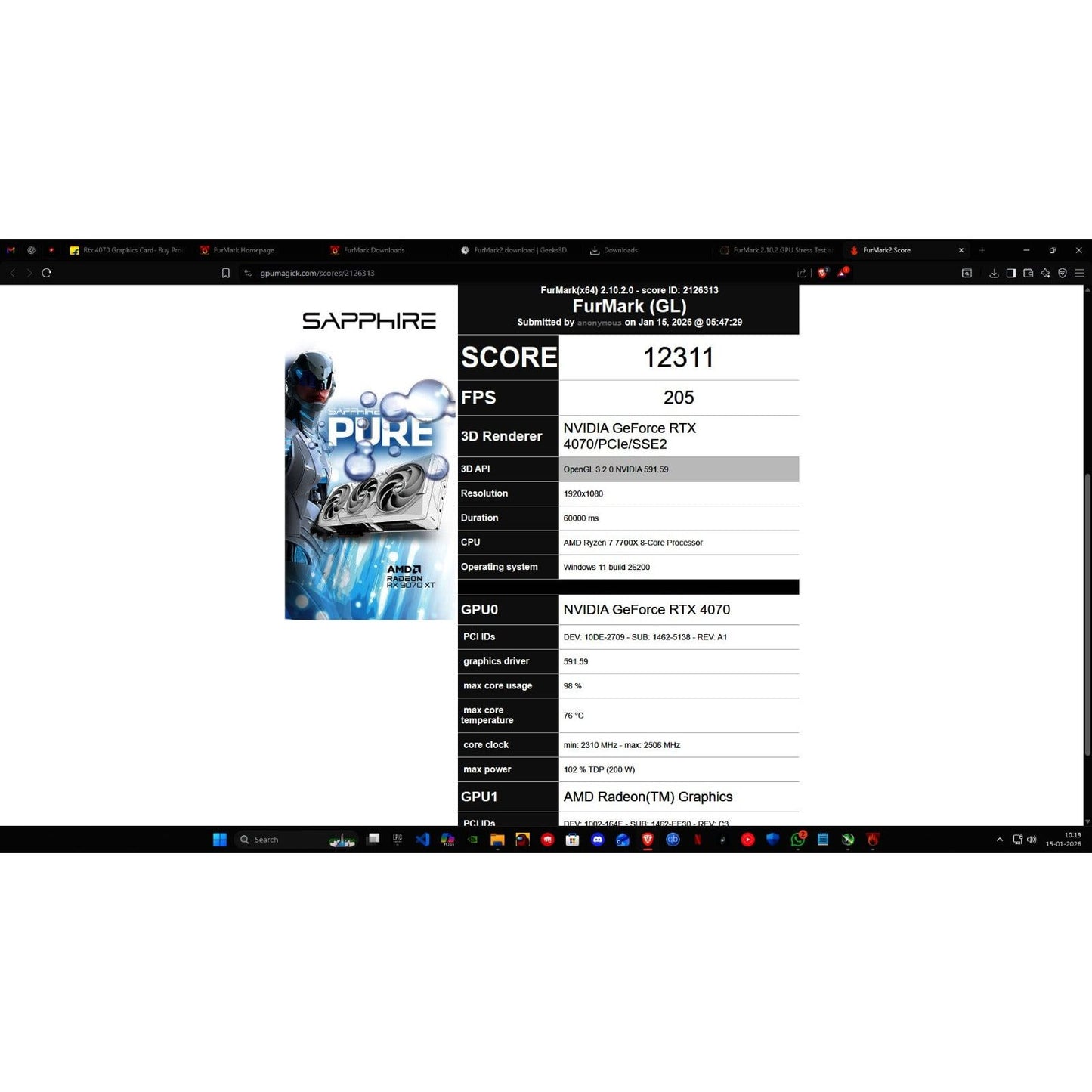 MSI GeForce RTX 4070 VENTUS 2X 12GB OC Used GPU - Computify.in