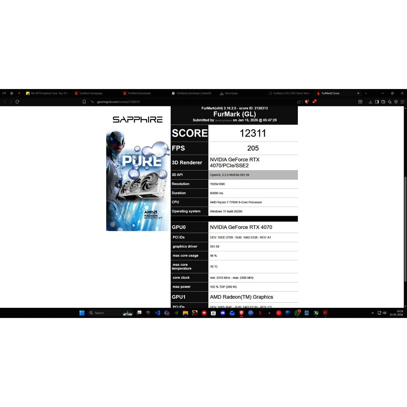 MSI GeForce RTX 4070 VENTUS 2X 12GB OC Used GPU - Computify.in