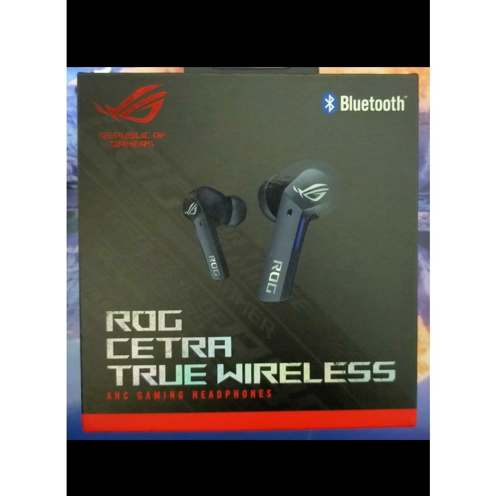 ASUS ROG Cetra True In Ear Wireless Gaming Headphones (2.4 Ghz & Bluetooth 5.3, 24-Bit 96 Khz Audio, Bone-Conduction Ai Microphones, Adaptive Anc, 46-Hour Battery Life)- Black Used TWS - Computify.in