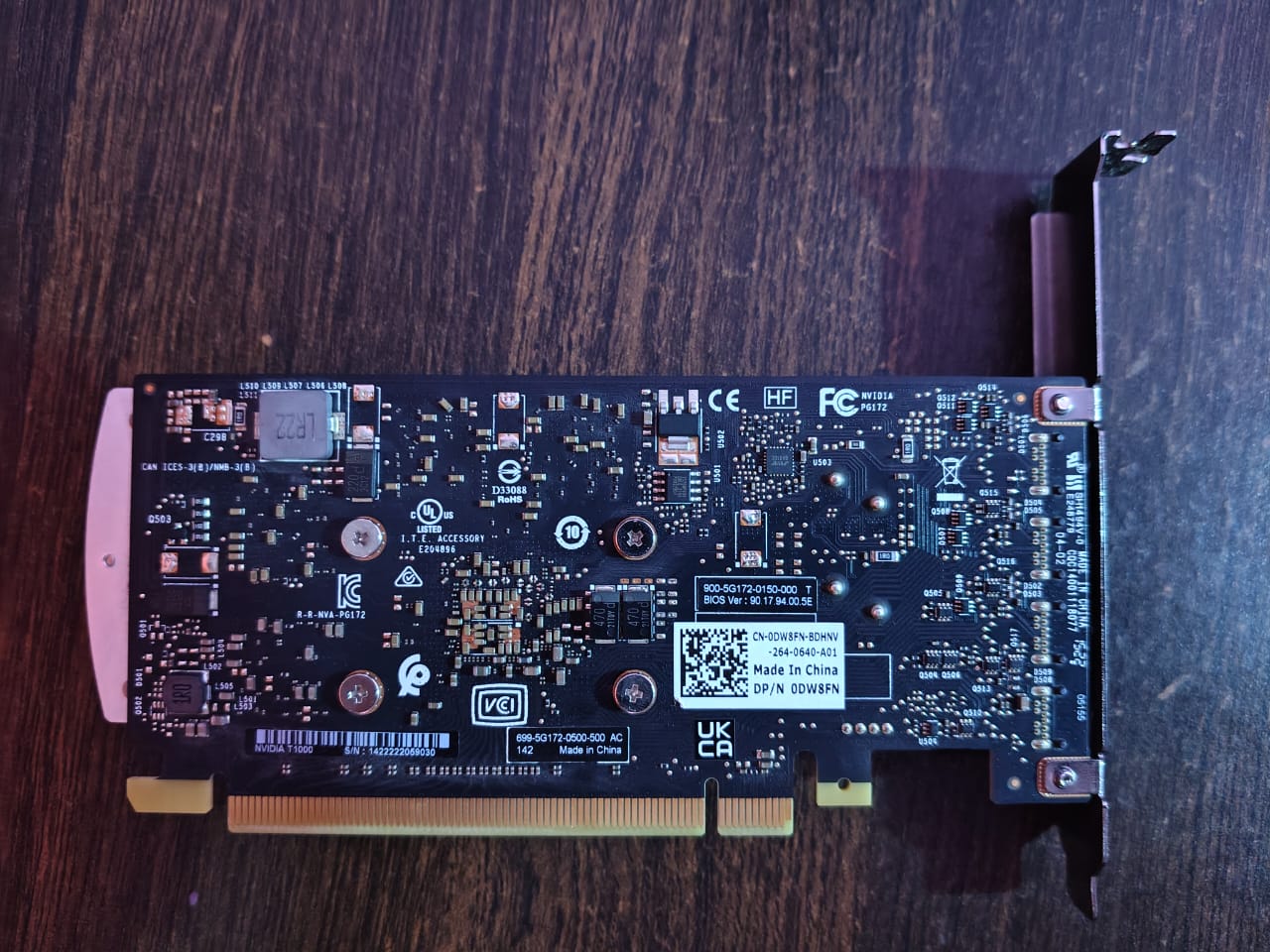 Nvidia Quadro T1000 4GB GDDR6 miniDisplayPort Used GPU