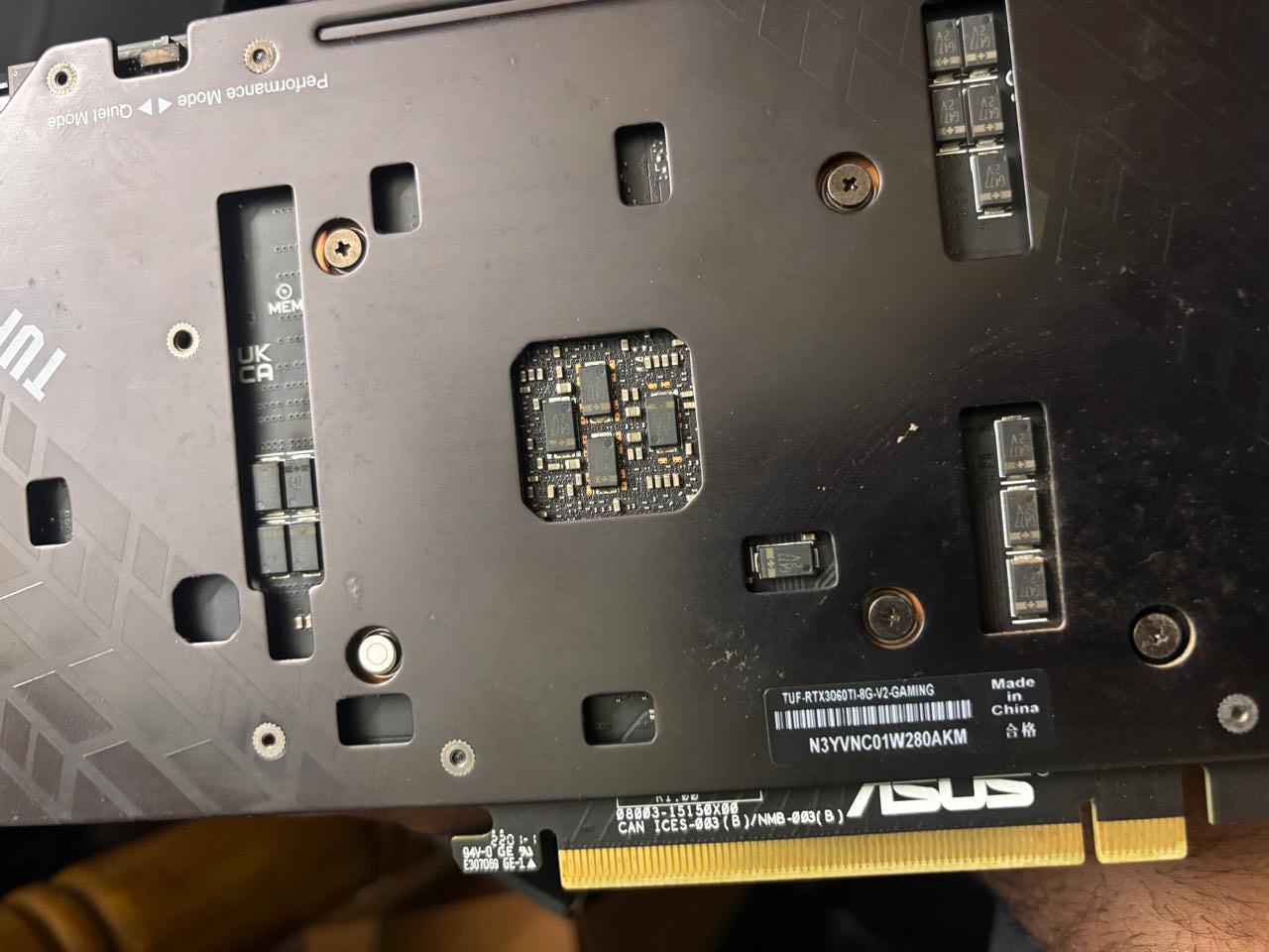 ASUS TUF Gaming NVIDIA GeForce RTX 3060 Ti 8GB Used GPU