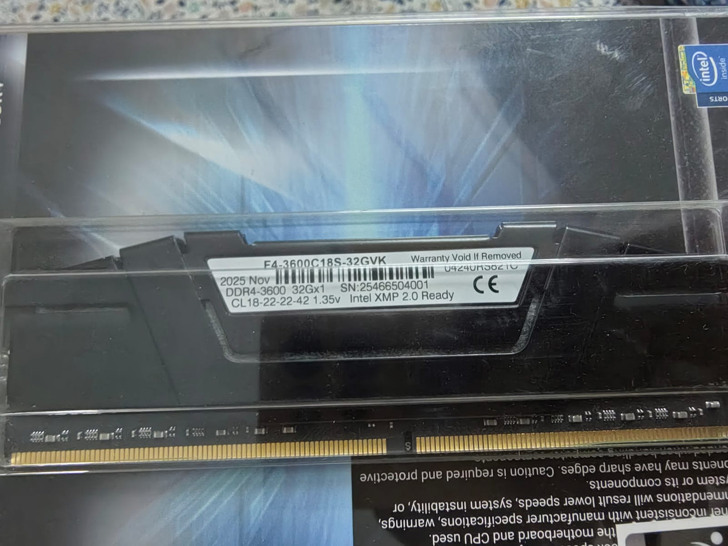 G.Skill Ripjaws V 32GB DDR4 3600MHz CL18 Used RAM